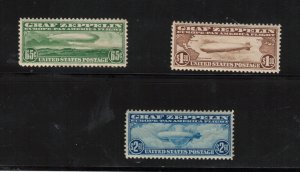 USA #C13 - #C15 Very Fine Mint Fresh Set