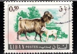 Lebanon - #453 Goat & Kid -  Used