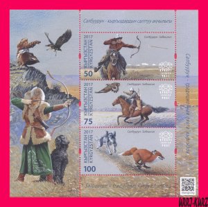 KYRGYZSTAN 2017 Traditional Kyrgyz Hunting Falcon Bird Dog Fox Horse Horseman ss