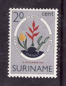 Suriname-Sc#276-unused NH set-Symbolic Flowers-1959-