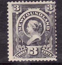 Newfoundland-Sc#60a- id10-unused no gum 3c gray lilac-QV-189