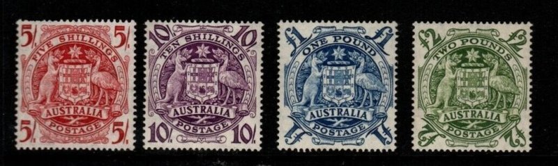 AUSTRALIA SG224a/d 1949-51 ARMS HIGH VALUES MNH 