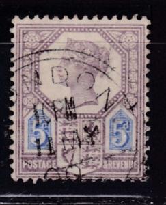 Great Britain 1887 5d lilac & blue  Queen QV Jubilee  VF/Used/(o)