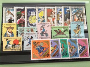 Mongolia Animation cancelled stamps Ref A9112