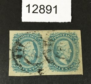 MOMEN: US STAMPS CSA # 11 USED PAIR LOT #12891