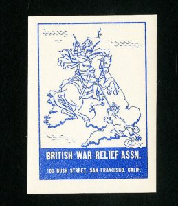 Great Britain Stamps NH War Relief Label