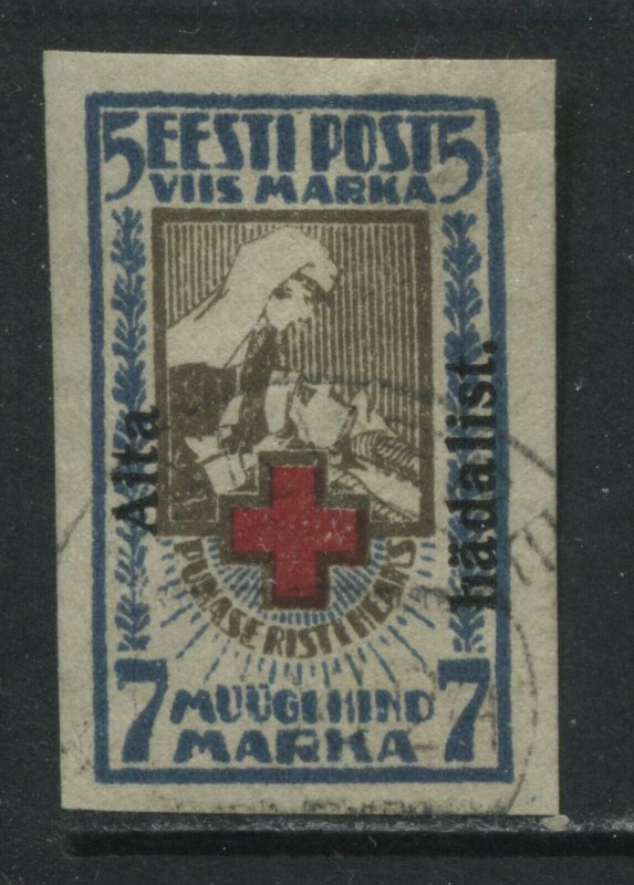 Estonia 1923 7 + 5 marks Semi-Postal used