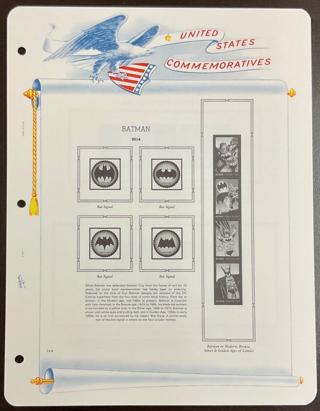 White Ace Historical Stamp Album Pages US Comm Simplified Supplement QS 2014 NEW