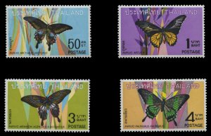 Thailand #509-512, 1968 Butterflies, set of four, lightly hinged