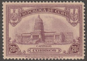 Cuba, stamp, Scott#298, used, hinged,  20 cents, Capital