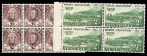 Australia #264a-265 Cat$22.40, 1953 Settlement of Tasmania, set in se-tenant ...