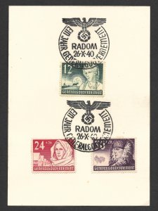 Doyle's_Stamps: FDC Polish German-Occupation Semi-Postal Set, Scott #NB5 to #NB7