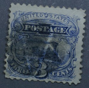 United States #114 VG Used Nice Color Geometric Cancel Bit Hinge Remnant