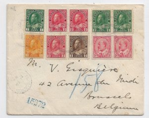 Edmonton, Canada to Brussels, Belgium 1928 Registered (51438)