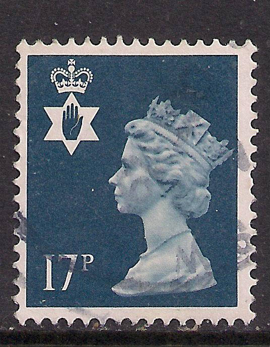 Northern Ireland GB 1990 QE2 17p Deep Blue SG NI 44 ( K93 )