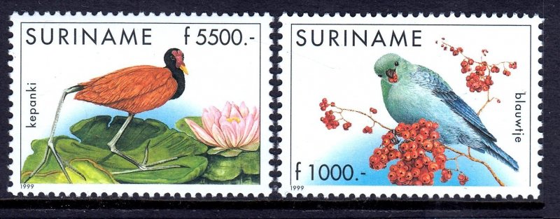 Surinam 1999 Bird Series Mint MNH SG1826-1827 CV £12.40