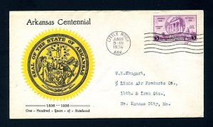 # 782 First Day Cover addressed with LinPrint cachet dated 6-15-1936