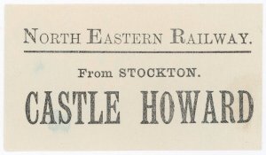 (I.B) North Eastern Railway : Parcel Label (Castle Howard)