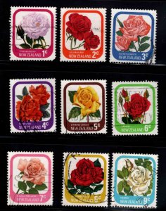 New Zealand Scott 584-592 Used  Rose Flower set 1975