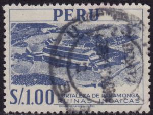 Peru - 1957 - Scott #472 - used - Paramonga Fortress