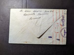 1940 Romania Cover Genoroitz Bacowina to Reichenbach Germany