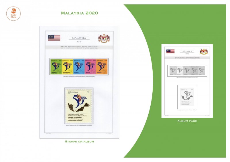 MALAYSIA 2020 - PRINTABLE STAMP ALBUM