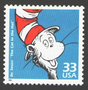 1999 Celebrate the 1950s Dr. Seuss Single 33c Postage Stamp, Sc# 3187h, MNH, OG