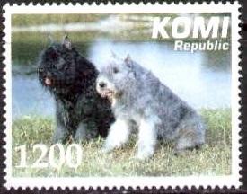 Dog, Blue Terrier, Komi stamp MNH