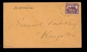 New Brunswick #6 Used On Cover To Kingston ONT Tied By Saint Johns Cancel