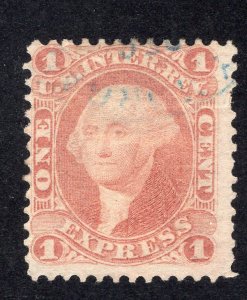 US 1862 1c red Express Revenue, Scott R1c used, value = $1.50