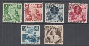 RUSSIA, 1936 Pioneers set of 6, used.