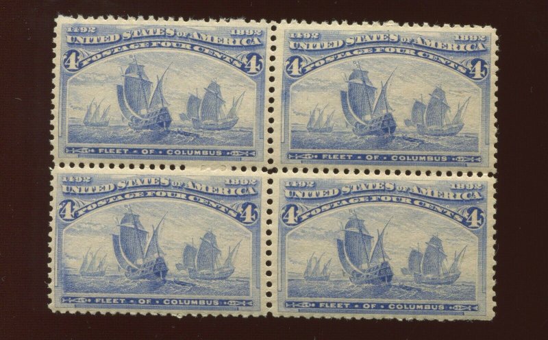 233 Columbian Mint Block of 4 Stamps NH  (Stock 233 A1)