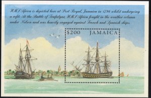 Thematic stamps jamaica 2005 Trafalgar min sheet mint