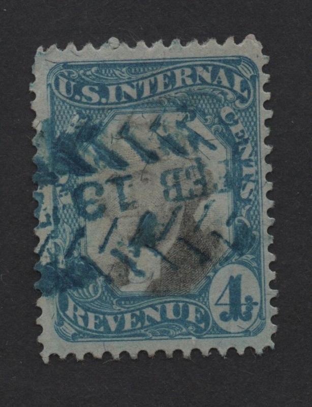 $US Sc#R106 used/F-VF, cut cancel, Revenue stamp, Cv. $60