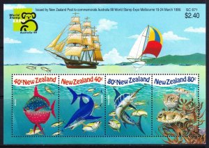 New Zealand 1998 Marine Life - Australia Expo Mint MNH Miniature Sheet SC 1544a