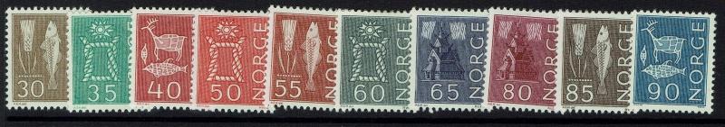 Norway SC# 421-430, Mint Lightly Hinged - Lot 090416