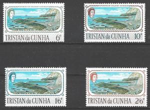 Tristan da Cunha 1967 Calshot Harbor, set of 4, mint never hinged, Scott #104...