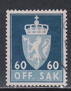 Norway # O75, Official - Coat of Arms, Used