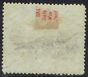 NORTH BORNEO 1897 CROCODILE 12C PERF 14.5 - 15 