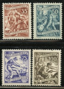 Yugoslavia 1951 Workers set Sc# 343-54 NH