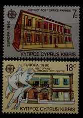 Cyprus 755-56 MNH Europa CEPT-90/Post offices SCV2.75