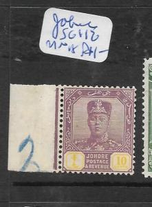 MALAYA  JOHORE   (PP0706B)   10C  SG 112   MNH