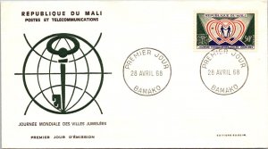 Mali 1968 FDC - World Twin Cities Day - Bamako - F72224