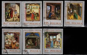 Poland Scott 1697-1703 Used short set of miniatures 7/8 few faults