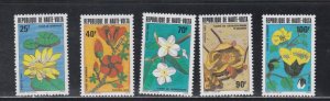 Burkina Faso # 601-605, Flowers, Mint NH, 1/2 Cat.