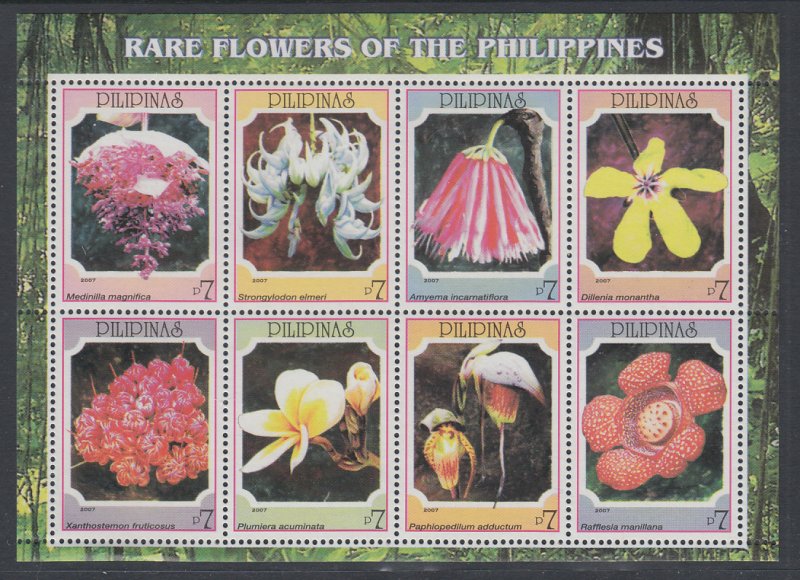Philippines 30986 Flowers Souvenir Sheet MNH VF