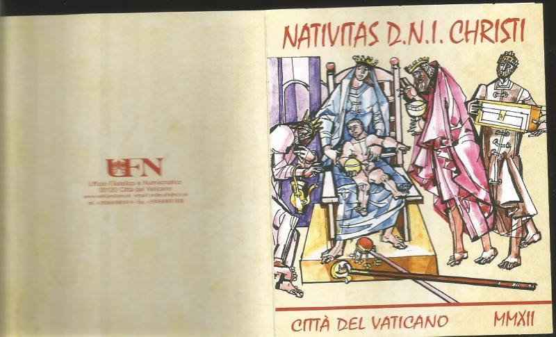 J) 2012 VATICAN CITY, BOOKLET, CHRISTMAS, PASTORS, AMGELS, MNH