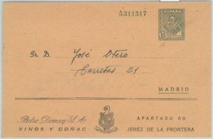 BK0048 - SPAIN - POSTAL HISTORY - Private STATIONERY CARD  Laiz 1440 WINE