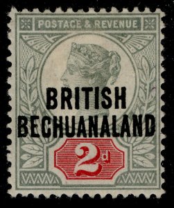 BRITISH BECHUANALAND QV SG34, 2d grey-green & carmine, M MINT. Cat £20.