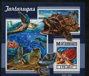 MOZAMBIQUE 2015 TURTLES  SOUVENIR SHEET MINT NEVER HINGED